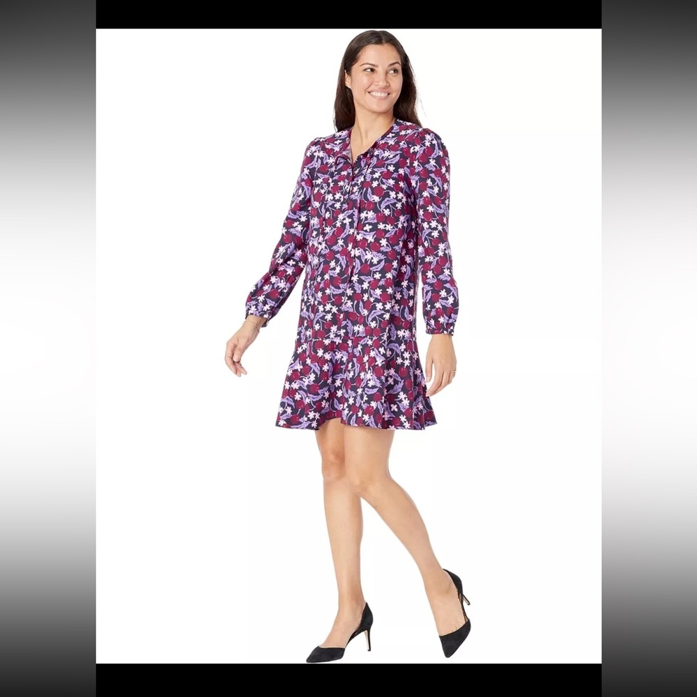 50%OFFW❤️ Draper James Nassau Navy Multi Rosanne Shift Dress Dress XS Sk006482